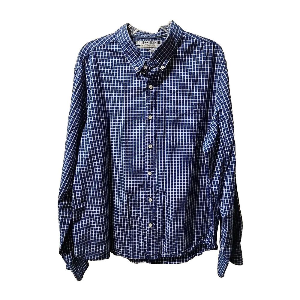 Mens Old Navy The Classic Shirt Slim Fit Long Sleeve Button Up Shirt Size XXL